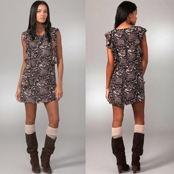 Madewell Silk Pretty Plumes Ruffle Dress - Picture 8 of 8